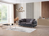 Bravo Convertible Loveseat in Black from Furnia - Luna Furniture