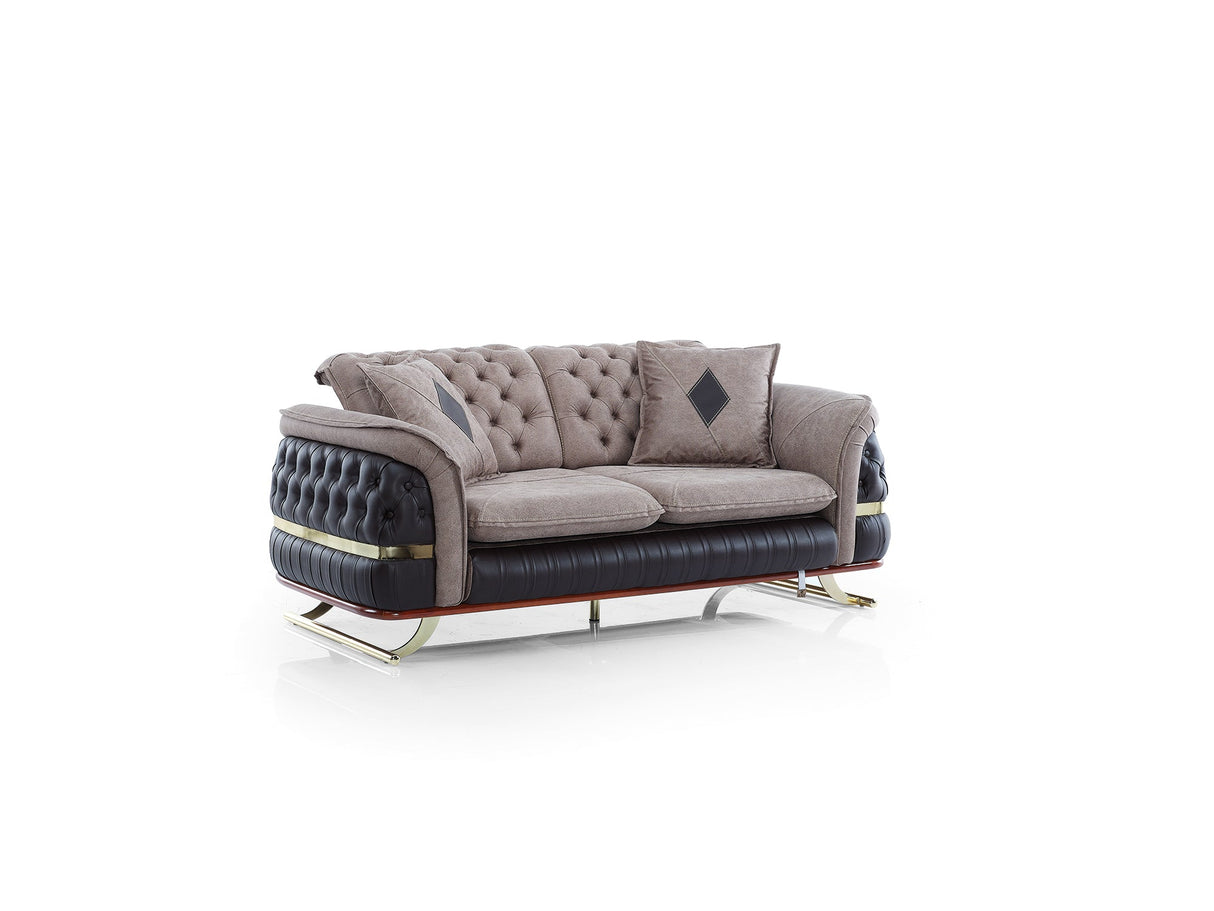 Bravo 3-pieces (Sofa & Loveseat & Chair) Livingroom Set in Brown from Furnia - Luna Furniture