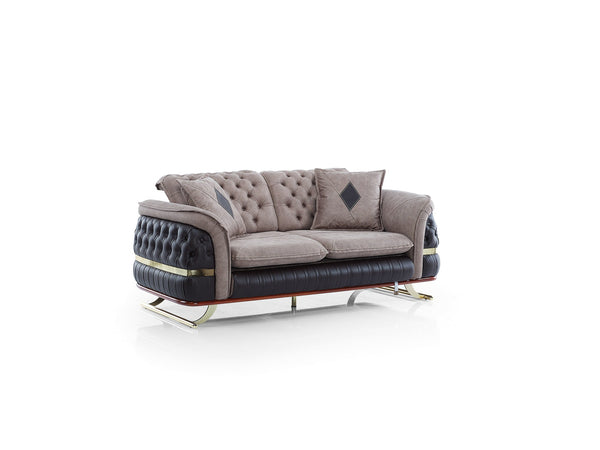 Bravo Convertible Loveseat in Brown