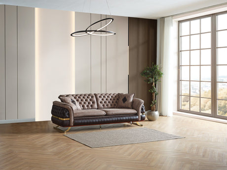 Bravo Convertible Sofa in Brown from Furnia - Luna Furniture