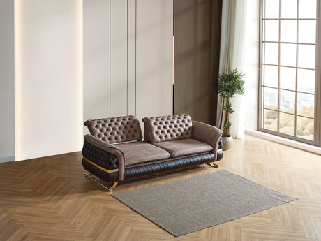 Bravo Convertible Sofa in Brown from Furnia - Luna Furniture