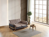 Bravo 3-pieces (Sofa & Loveseat & Chair) Livingroom Set in Brown from Furnia - Luna Furniture