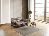 Bravo Convertible Loveseat in Brown from Furnia - Luna Furniture