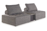 Bree Zee Brown 3-Piece Outdoor Sectional from Ashley - Luna Furniture