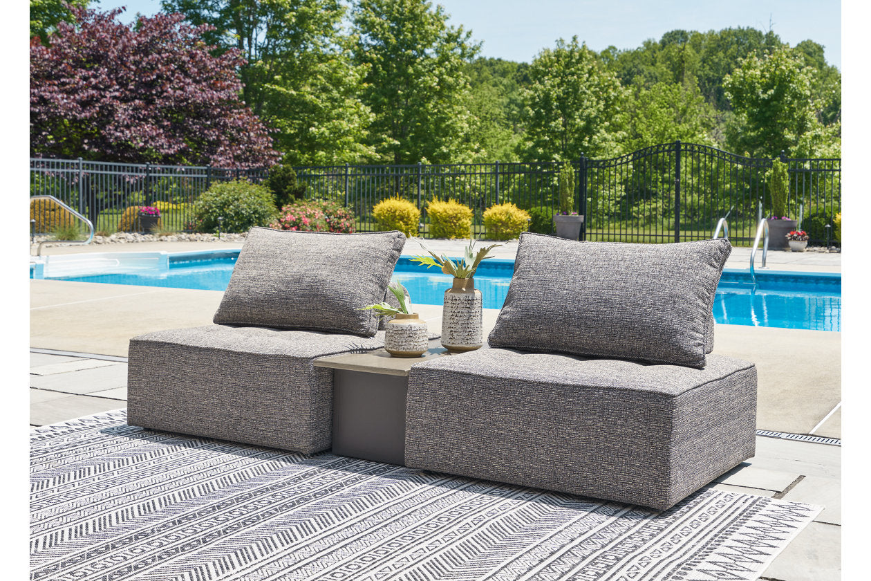 Bree Zee Brown 3-Piece Outdoor Sectional – Luna Furniture