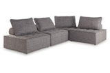 Bree Zee Brown 4-Piece Outdoor Sectional from Ashley - Luna Furniture