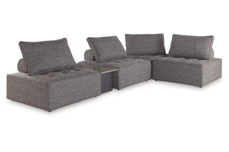 Bree Zee Brown 5-Piece Outdoor Sectional from Ashley - Luna Furniture