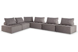 Bree Zee Brown 6-Piece Outdoor Modular Seating from Ashley - Luna Furniture