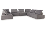 Bree Zee Brown 7-Piece Outdoor Sectional from Ashley - Luna Furniture