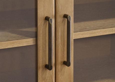 Brenham Light Oak 79-inch 4-Door TV Stand Media Console from Coaster - Luna Furniture