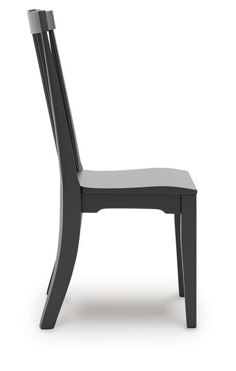 Brenkerton Black Dining Chair, Set of 2 from Ashley - Luna Furniture
