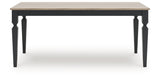 Brenkerton Grayish Brown/Black Dining Table from Ashley Furniture - Luna Furniture