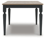 Brenkerton Grayish Brown/Black Dining Table from Ashley Furniture - Luna Furniture