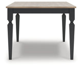 Brenkerton Grayish Brown/Black Dining Table from Ashley Furniture - Luna Furniture