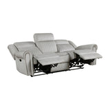 Brennen Mist Double Reclining Sofa from Homelegance - Luna Furniture