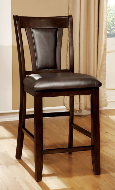 Brent Dark Cherry/Espresso Counter Height Chair from Furniture of America - Luna Furniture