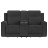Brentwood Dark Charcoal 3-Piece Upholstered Motion Reclining Sofa Set from Coaster - Luna Furniture