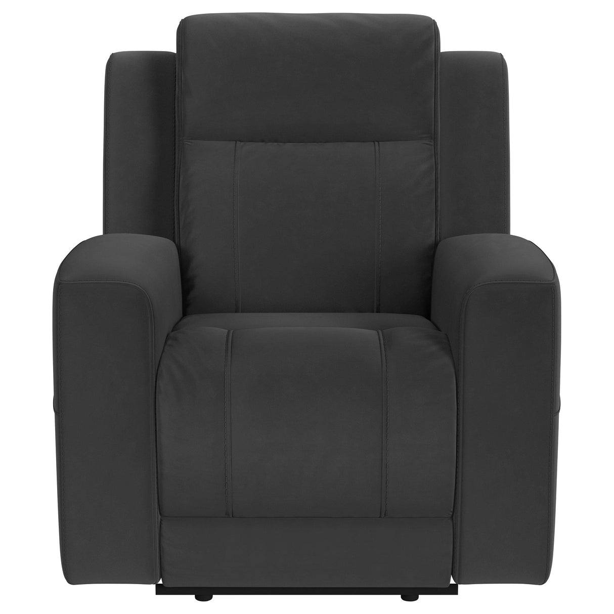 Brentwood Dark Charcoal Upholstered Recliner Chair from Coaster - Luna Furniture