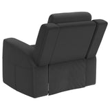 Brentwood Dark Charcoal Upholstered Recliner Chair from Coaster - Luna Furniture