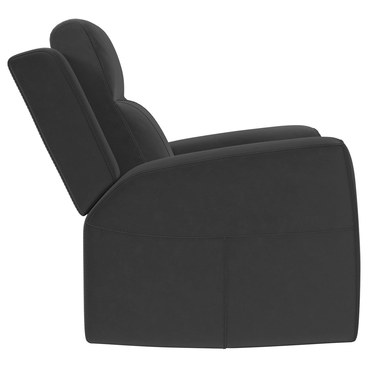 Brentwood Dark Charcoal Upholstered Recliner Chair from Coaster - Luna Furniture