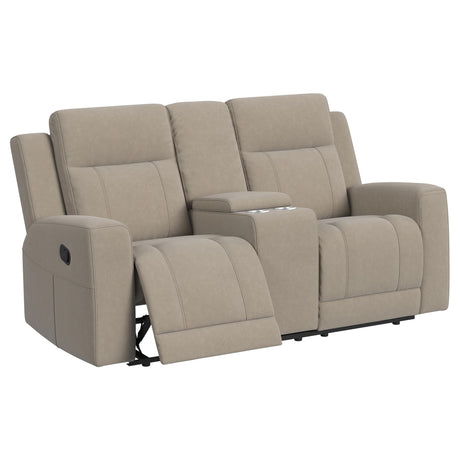 Brentwood Taupe Upholstered Motion Reclining Living Room Set from Coaster - Luna Furniture