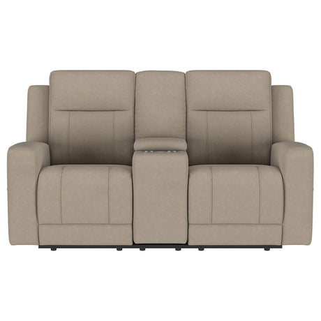 Brentwood Taupe Upholstered Motion Reclining Living Room Set from Coaster - Luna Furniture
