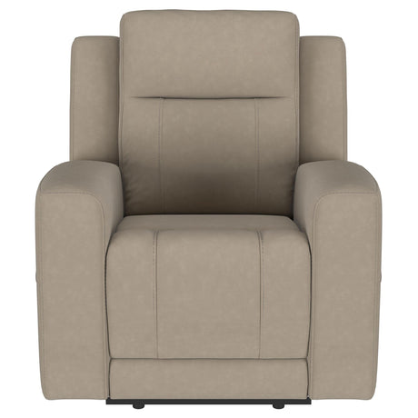 Brentwood Taupe Upholstered Recliner Chair from Coaster - Luna Furniture