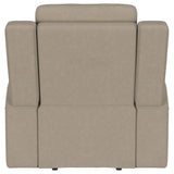 Brentwood Taupe Upholstered Recliner Chair from Coaster - Luna Furniture