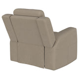 Brentwood Taupe Upholstered Recliner Chair from Coaster - Luna Furniture