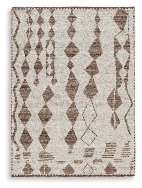 Brettler Beige/Brown Medium Rug from Ashley - Luna Furniture