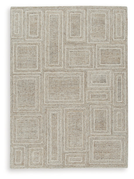 Brickburgh Gray/Ivory/Honey Medium Rug from Ashley - Luna Furniture