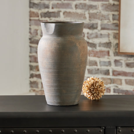 Brickmen Antique Gray Vase from Ashley - Luna Furniture
