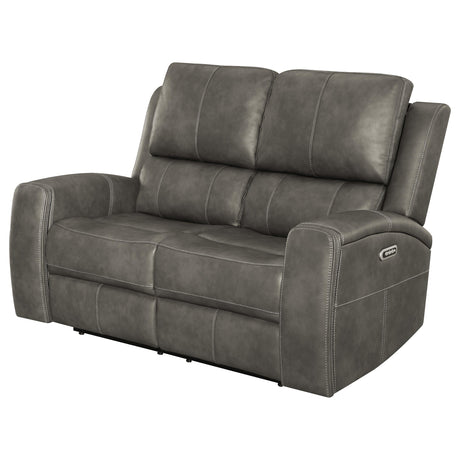 Brickston Charcoal Triple Power Reclining Loveseat from Coaster - Luna Furniture