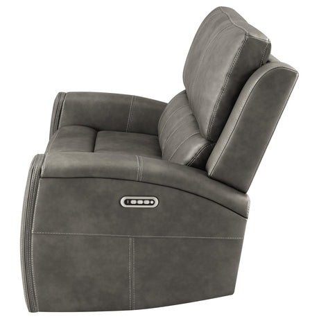 Brickston Charcoal Triple Power Reclining Loveseat from Coaster - Luna Furniture