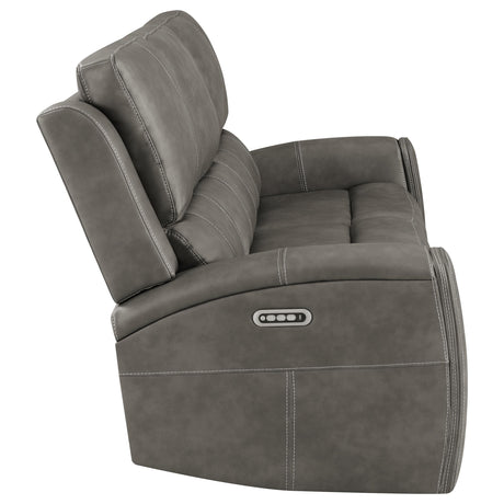 Brickston Charcoal Triple Power Reclining Sofa from Coaster - Luna Furniture