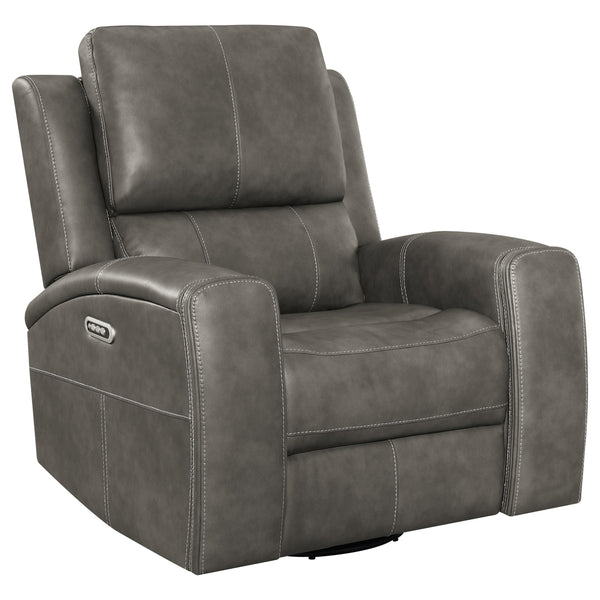 Brickston Charcoal Triple Power Swivel Glider Recliner
