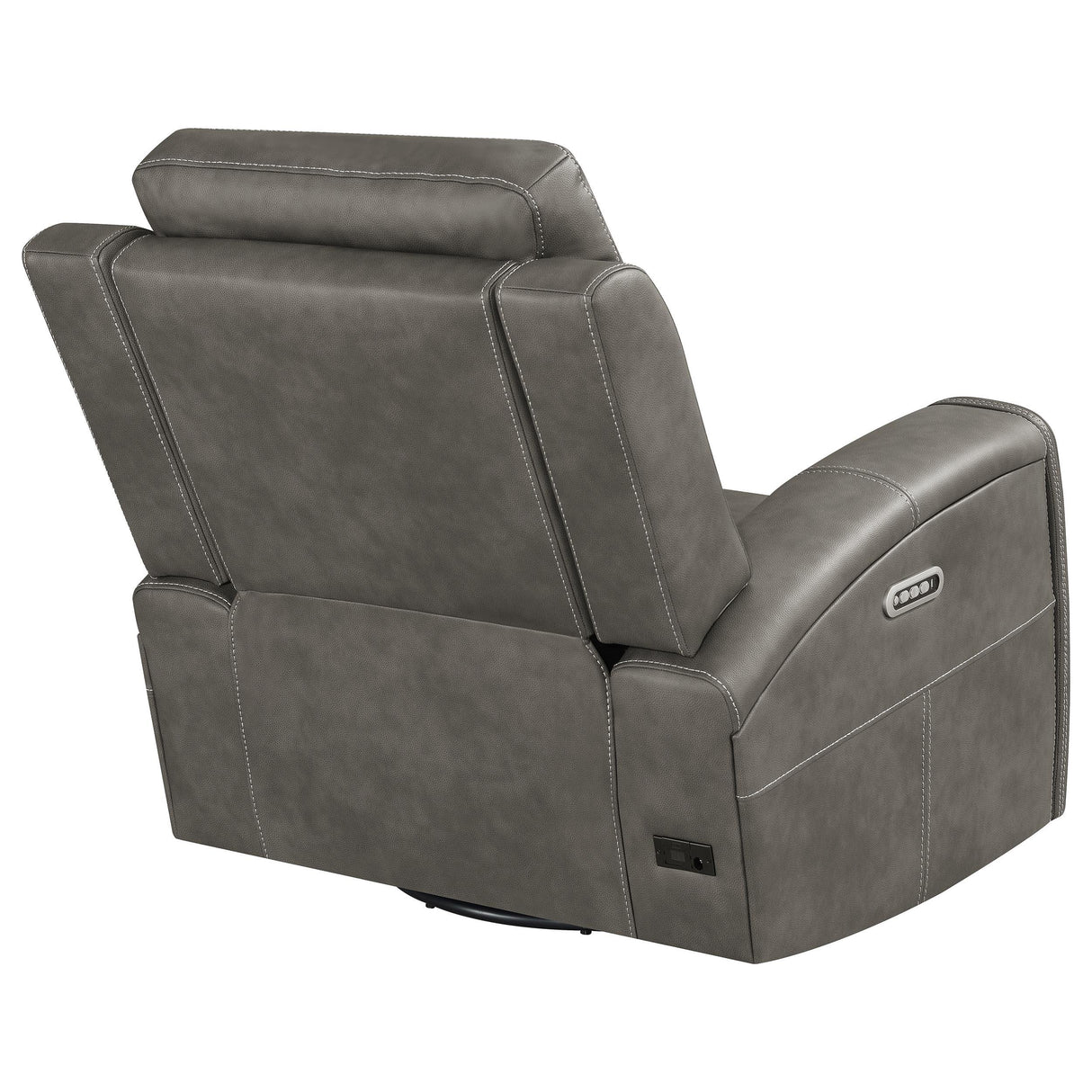 Brickston Charcoal Triple Power Swivel Glider Recliner from Coaster - Luna Furniture