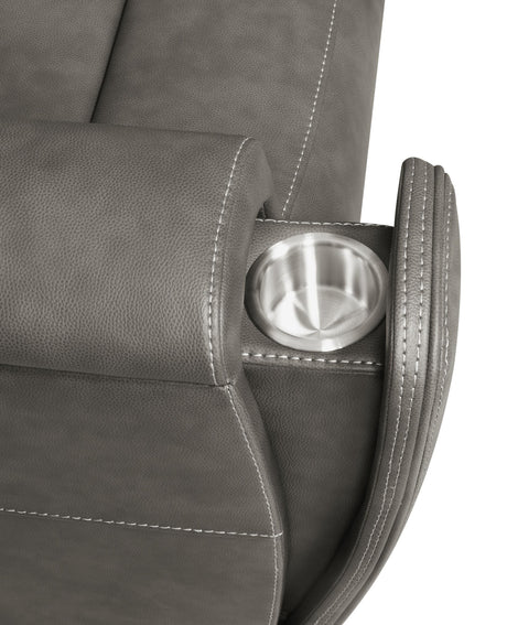 Brickston Charcoal Triple Power Swivel Glider Recliner from Coaster - Luna Furniture