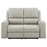 Brickston Gray Triple Power Reclining Loveseat from Coaster - Luna Furniture