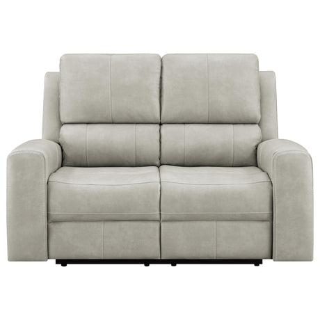 Brickston Gray Triple Power Reclining Loveseat from Coaster - Luna Furniture