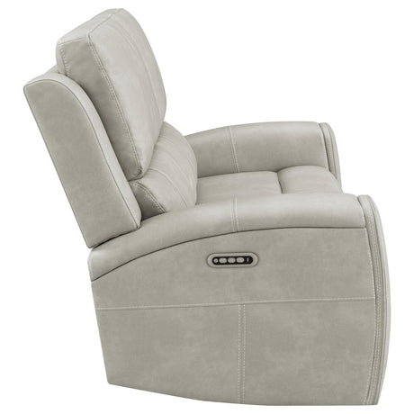 Brickston Gray Triple Power Reclining Loveseat from Coaster - Luna Furniture