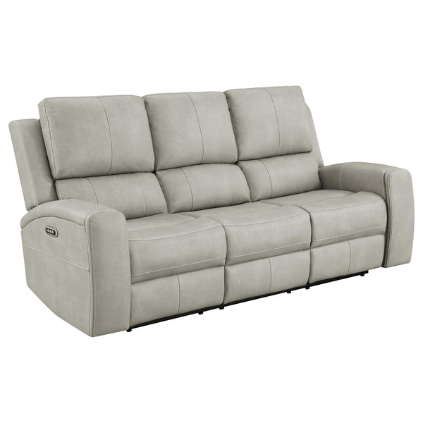 Brickston Gray Triple Power Reclining Sofa