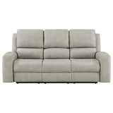 Brickston Gray Triple Power Reclining Sofa from Coaster - Luna Furniture