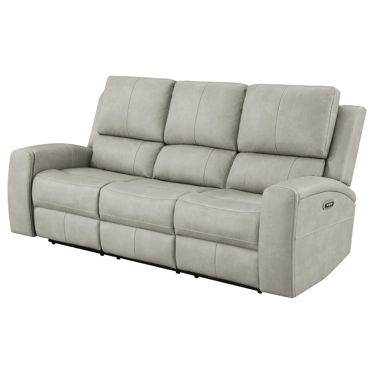 Brickston Gray Triple Power Reclining Sofa from Coaster - Luna Furniture