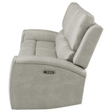 Brickston Gray Triple Power Reclining Sofa from Coaster - Luna Furniture