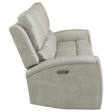 Brickston Gray Triple Power Reclining Sofa from Coaster - Luna Furniture