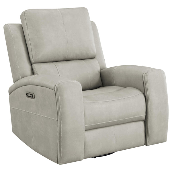 Brickston Gray Triple Power Swivel Glider Recliner