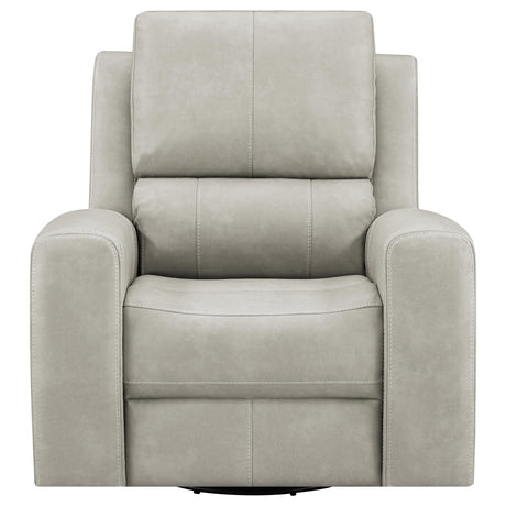 Brickston Gray Triple Power Swivel Glider Recliner from Coaster - Luna Furniture