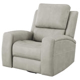 Brickston Gray Triple Power Swivel Glider Recliner from Coaster - Luna Furniture