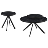 Briggs Black 2-Piece Round Coffee and End Table Set from Coaster - Luna Furniture